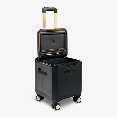 Open View | Tag Along Too Spinner Cooler::Luxe Black::Gasketed lid