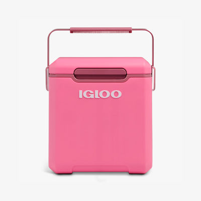 Front View | Tag Along Too Highrise Cooler::Thrift Pink::Comfort-grip handle 
