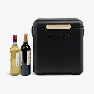 Size View | Tag Along Too Highrise Cooler::Luxe Black::Holds 6 wine bottles