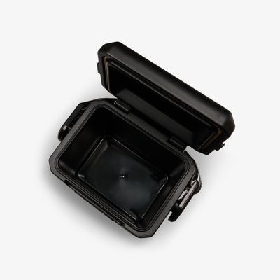 Interior View | Tag Along Too Remix Cooler::Luxe Black::Stay-open hinge detent