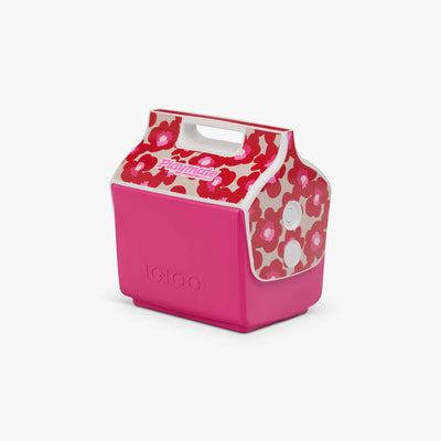Angle View | Little Playmate 7 Qt Cooler::Mod Floral::Trademarked tent-top design
