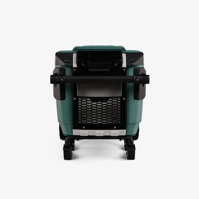 Dry Storage View | Trailmate® Journey 70 Qt Cooler::Spruce::Locking dry storage compartment