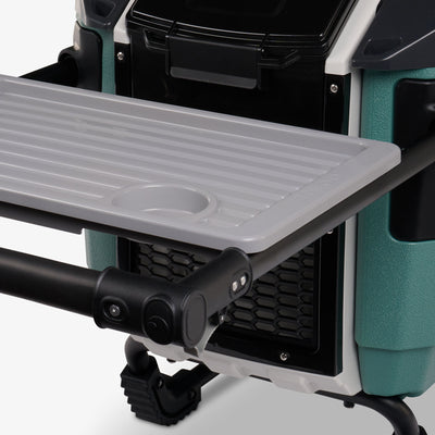 Tray View | Trailmate Journey 70 Qt Cooler::Spruce::Telescoping, double-trigger handle