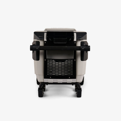 Dry Storage View | Trailmate® Journey 70 Qt Cooler::Bone::Locking dry storage compartment