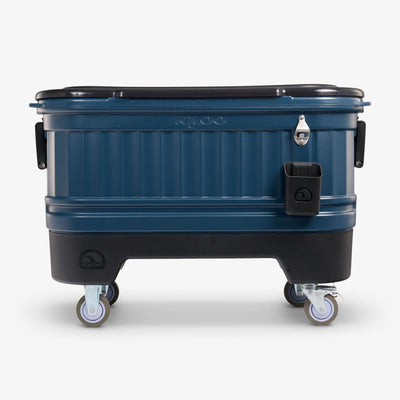 Front View | Party Bar 125 Qt Cooler::Rugged Blue::Holds up to 158 cans
