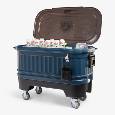 Open View | Party Bar 125 Qt Cooler::Rugged Blue::Ultratherm® insulation