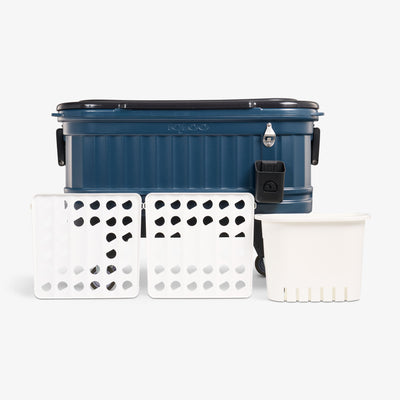 Accessories View | Party Bar 125 Qt Cooler::Rugged Blue::Removable drink dividers