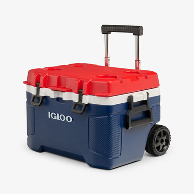 Open View | Trailmate 52 Qt Roller Cooler::Americana::Built-in bottle opener