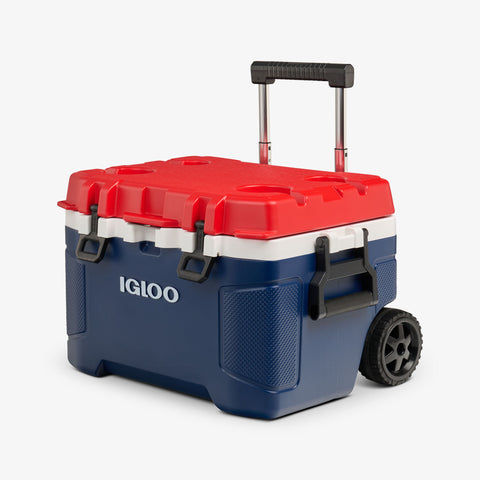 Open View | Trailmate 52 Qt Roller Cooler::Americana::Built-in bottle opener