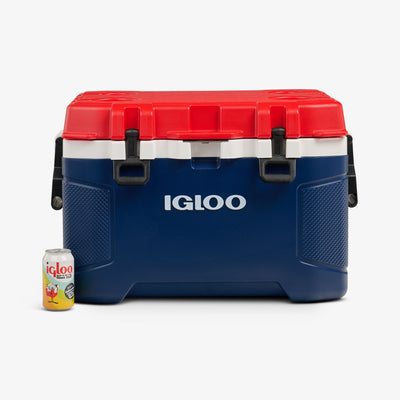 Size View | Trailmate 52 Qt Roller Cooler::Americana::Holds up to 80 cans