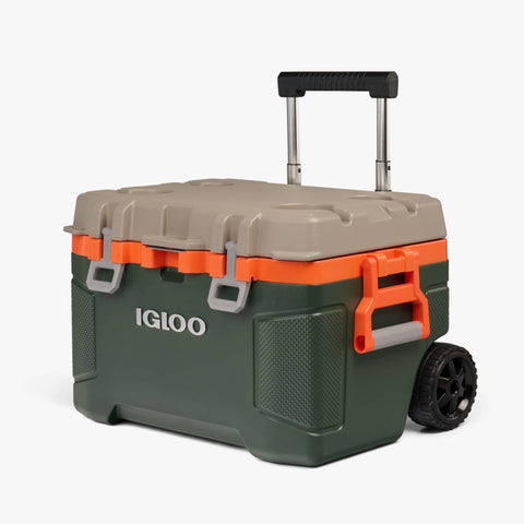 Front View | Trailmate 52 Qt Roller Cooler::Sportsman::Two-finger Sure-Lock™ latches