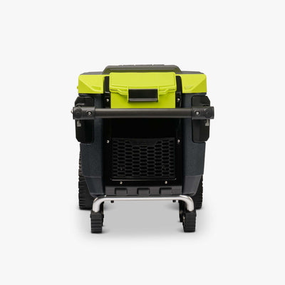 Dry Storage View | Trailmate® Journey 70 Qt Cooler::Jet Carbon::Locking dry storage compartment