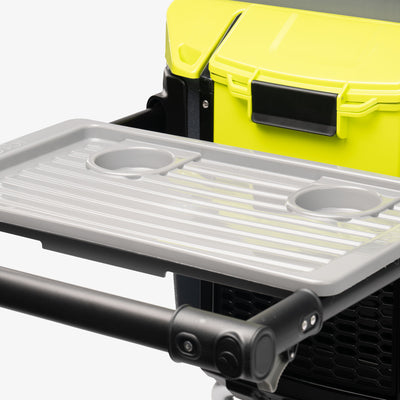 Tray View | Trailmate Journey 70 Qt Cooler::Jet Carbon::Telescoping, double-trigger handle