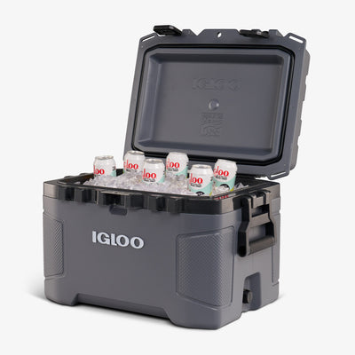 Open View | Trailmate 50 Qt Cooler::Carbonite::Insulated walls (1.5”) & lid 