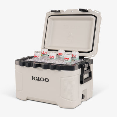 Open View | Trailmate 50 Qt Cooler::Bone::Insulated walls (1.5”) & lid