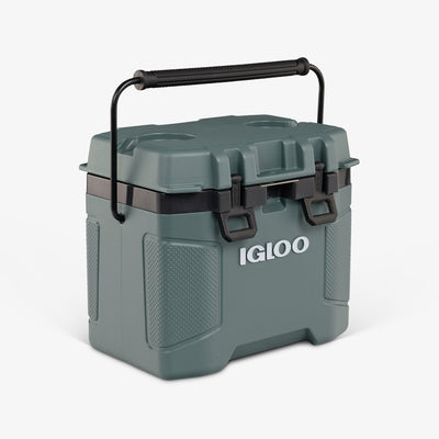 Angle View | Trailmate 25 Qt Cooler::Spruce::Extra-wide handle w/comfort grip