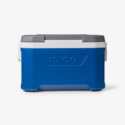 Back View | Latitude 52 Qt Cooler::Blue::Cool Riser Technology 