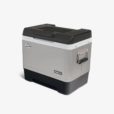 Angle View | Legacy 42 Thermoelectric Cooler::::Comfort-grip swing-up handles