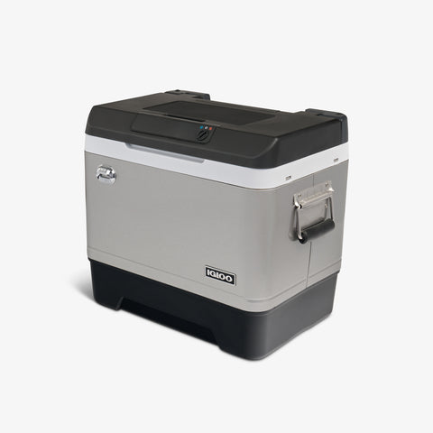 Angle View | Legacy 42 Thermoelectric Cooler::::Comfort-grip swing-up handles