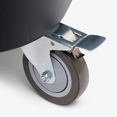 Wheel View | Party Bar 125 Qt Cooler::Flamingo::Locking caster wheels
