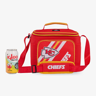 Size View | Kansas City Chiefs Square Lunch Cooler Bag::::Holds up to 9 cans