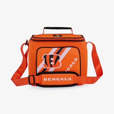 Front View | Cincinnati Bengals Square Lunch Cooler Bag::::Spacious main compartment