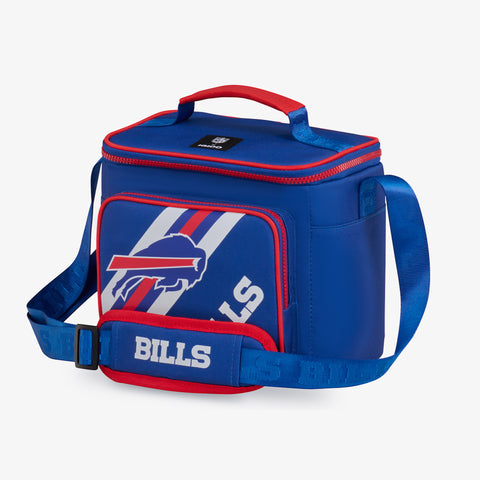 Angle View | Buffalo Bills Square Lunch Cooler Bag::::Additional storage pocket
