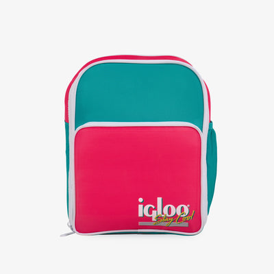 Front View | Retro Mini Convertible Backpack::::Zipper front pocket 