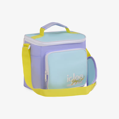 Angle View | Retro Square Lunch Bag::Lilac::