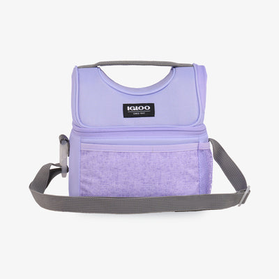 Front View | Kids Everyday Lunch Gripper Cooler Bag::Lilac::Water-resistant exterior 