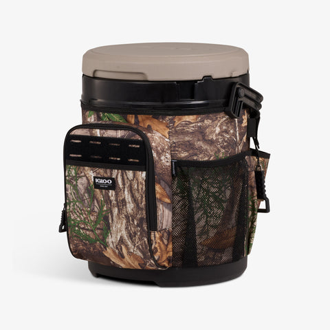 Angle View | Realtree® 20 Qt Cooler Bucket::::Doubles as a seat 