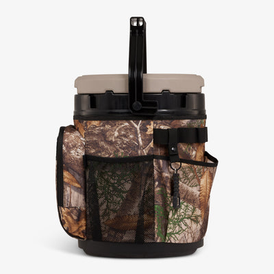 Profile View | Realtree® 20 Qt Cooler Bucket::::Ample storage pockets