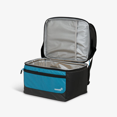 Open View | Latitude Gripper 16-Can Cooler Bag::Modern Blue::MaxCold insulation 