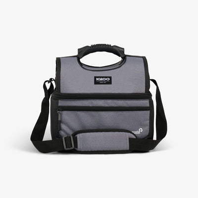 Front View | Latitude Gripper 16-Can Cooler Bag::Carbonite::100% recycled polyester exterior 