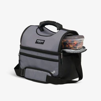 Storage View | Latitude Gripper 16-Can Cooler Bag::Carbonite::Two compartments 