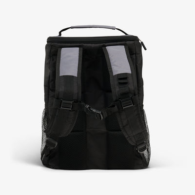 Back View | Latitude Top Grip 24-Can Backpack::Carbonite::Adjustable, padded straps 