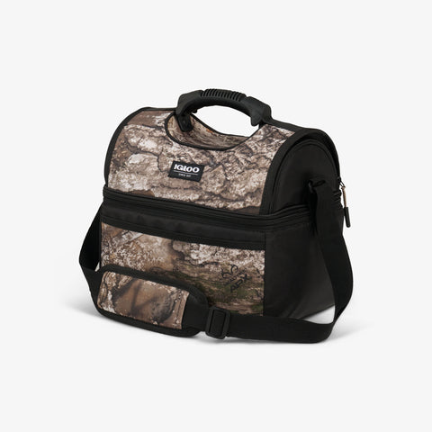 Angle View | Realtree APX® Gripper 16-Can Bag::::Exterior slip pocket 