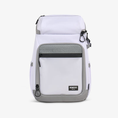 Front View | Marine 30-Can Backpack::::Water-resistant exterior 
