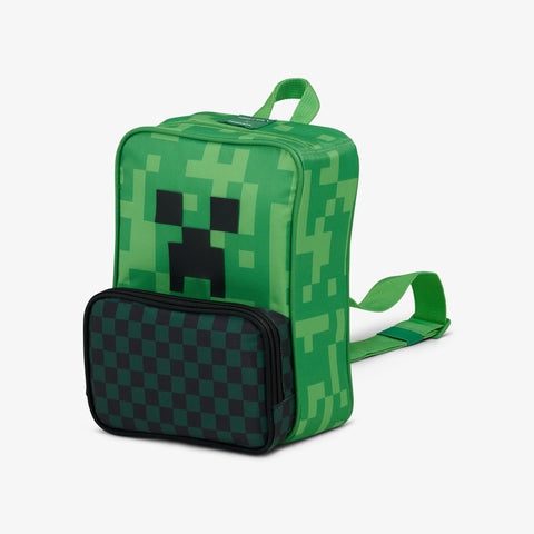 Angle View | Minecraft Creeper 8-Can Crossbody Cooler::::Custom screenprint  