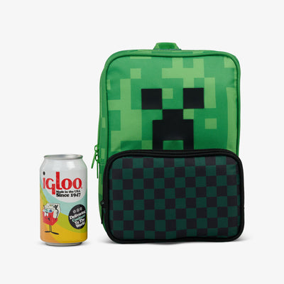 Size View | Minecraft Creeper 8-Can Crossbody Cooler::::Holds up to 8 cans 