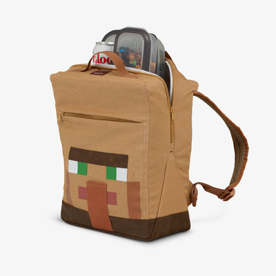Open View | Minecraft Villager 20-Can Backpack::::Spacious main compartment 