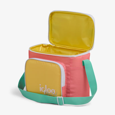 Open View | Retro Square Lunch Bag::Flamingo::Antimicrobial liner