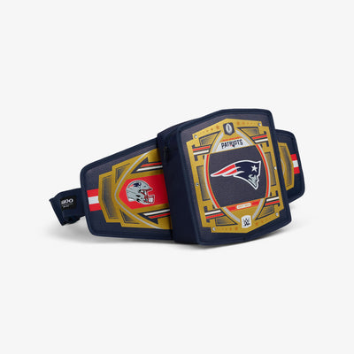 Angle View | NFL WWE Cooler Fanny Pack::Patriots::Spacious zipped compartment 