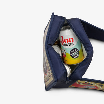 Open View | NFL WWE Cooler Fanny Pack::Patriots::Holds up to 4 cans 