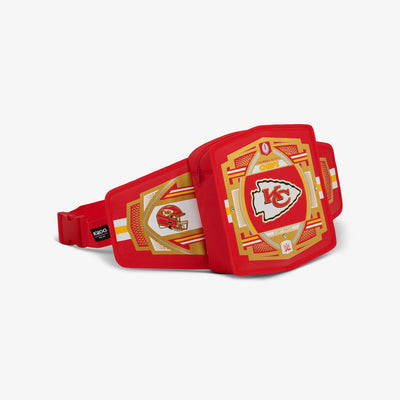 Angle View | NFL WWE Cooler Fanny Pack::Chiefs::Spacious zipped compartment 