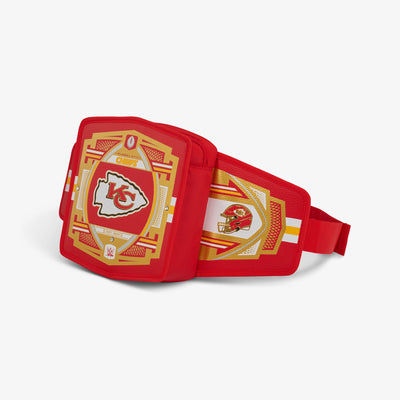 Angle View | NFL WWE Cooler Fanny Pack::Chiefs::Adjustable waist strap 