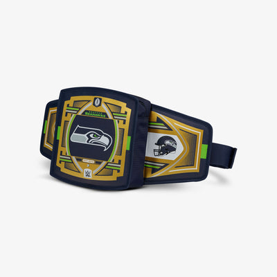 Angle View | NFL WWE Cooler Fanny Pack::Seahawks::Adjustable waist strap 