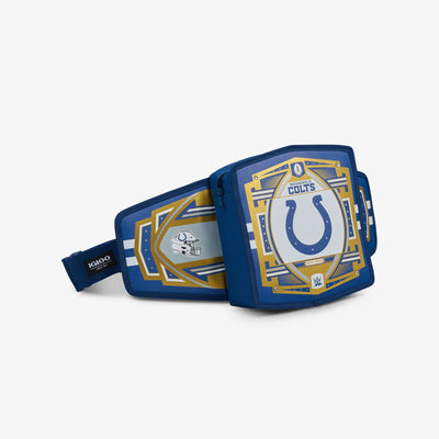 Angle View | NFL WWE Cooler Fanny Pack::Colts::Spacious zipped compartment 