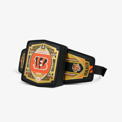 Angle View | NFL WWE Cooler Fanny Pack::Bengals::Adjustable waist strap 