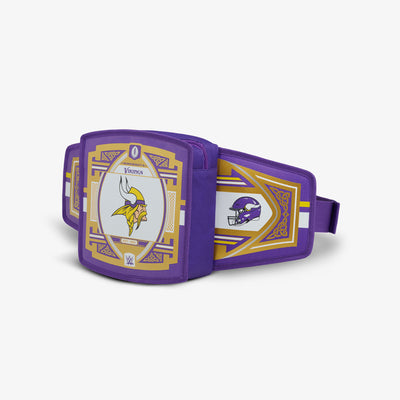 Angle View | NFL WWE Cooler Fanny Pack::Vikings::Adjustable waist strap 